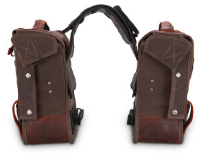 Voyager Throwover Saddlebags Dark Oak
