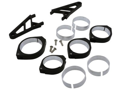 HIGHSIDER CNC Alu Headlamp bracket set for 47+49+50+52+54 mm diameter, black