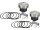 Forged Piston Kit for Sportster Engines Stroke 3,813" Bore 3,498" (88,8492 mm ), Positive Dome +3,6cc, With Skirt Coating 10.5:1 Std. 1200 ccm (74 cui)