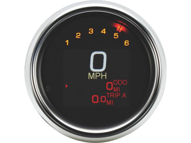 3 3/8" MLX-3000 Series Speedometer/Tachometer Scale: 250 mph; 250 km/h; Scale Color: black