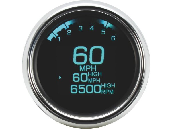 3 3/8" MLX-3000 Series Speedometer/Tachometer Scale: 250 mph; 250 km/h; Scale Color: black