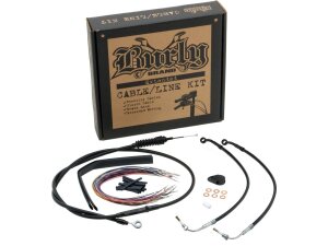 16" Apehanger Cable Kit Black Vinyl ABS Single Disc