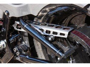 Square Belt Guard for Softail Polished