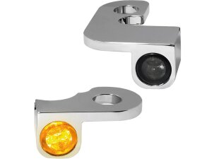 NANO Series LED Turn Signals Chrome Smoke LED