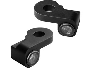 NANO Series LED Turn Signals Black Anodized Smoke LED