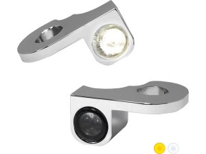 NANO Series LED Turn Signals/Position Light Chrome Smoke LED