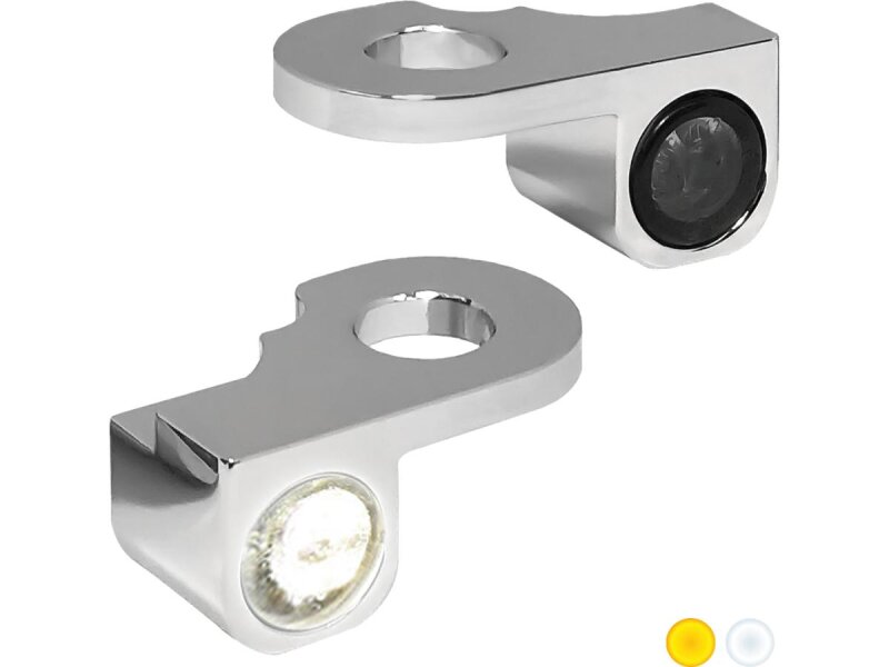 NANO Series LED Turn Signals/Position Light Chrome Smoke LED