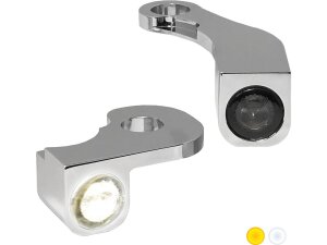 NANO Series LED Turn Signals/Position Light Chrome Smoke LED