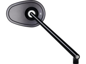 mo.view club Mirror Stem length: 180mm Black, Anodized