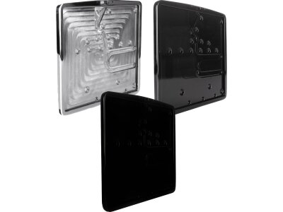 Inside License Plate Base Plate Swedish Size 155x175mm Black