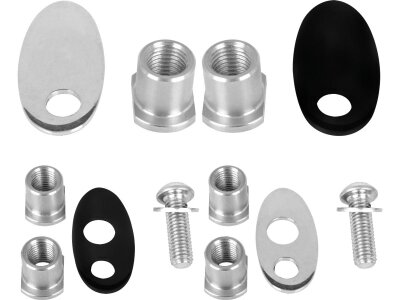 Rear Turn Signal Adapter for Street Bob and Wide Glide For M8 Thread Turn Signals Black Powder Coated