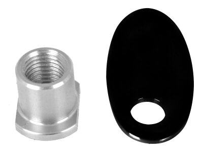 Rear Turn Signal Adapter for Fat Bob For M8 Thread Turn Signals Black Powder Coated