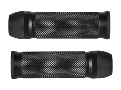 Phantom Base Grips for Internal Throttles by Müller Motorcycles Black Aluminium Ring Black Satin 1" Internal Throttle