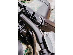 End Cap Fork Cover Fork Cap with Cult-Werk Logo Black Powder Coated