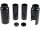 6-Piece Fork Covers with lower Fork Aluminum Covers With Cult-Werk Logo Gloss Black Powder Coated
