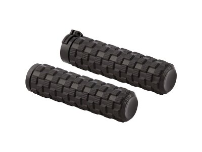 AirTrax Grips Black Rubber, Black Endcaps 1" Throttle Cables