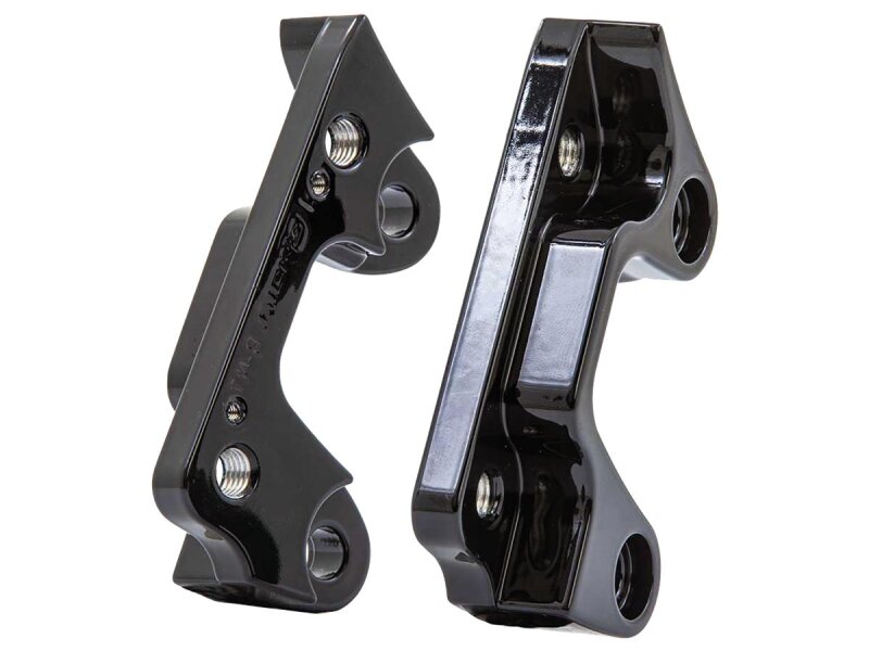 Oversize Brake Rotor Axial Brake Caliper Adapter For 330mm (13") rotors Gloss Black Dual Disc