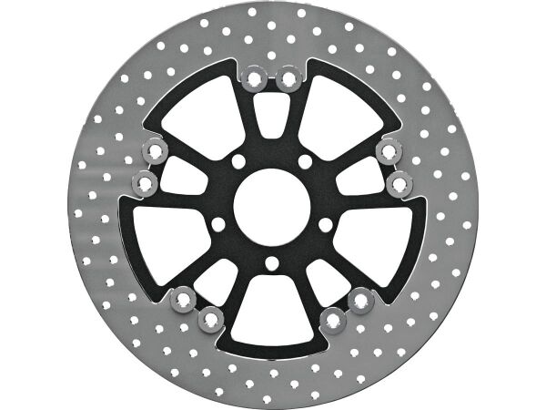 Round 292 mm Floated Brake Disc Vegas Black Satin Rear