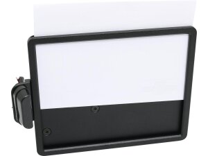 Slide-In Frame Side Mount License Plate Bracket Germany 180 x 200 mm Black Powder Coated