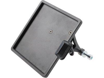 Slide-In Frame Side Mount License Plate Bracket Germany 180 x 200 mm Black Powder Coated