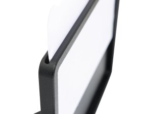 Slide-In Frame Side Mount License Plate Bracket Germany 180 x 200 mm Black Powder Coated