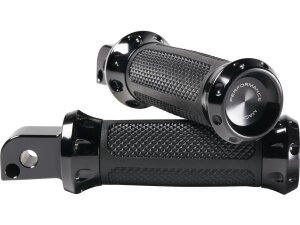 Overdrive Passenger Pegs Black, Anodized