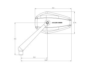 Mini Stocker Billet Mirror Chrome Left