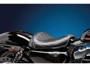 Bare Bones Gel Solo Seat Diamond Stitch Black Vinyl