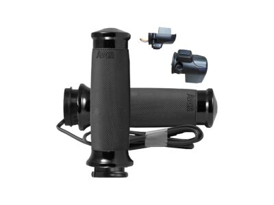 Custom Contour Heated Grips Black 1" Throttle By Wire