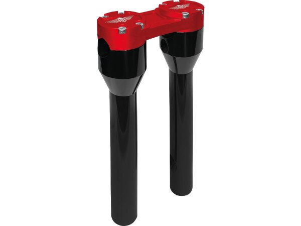 10" Clubstyle Straight Risers With Red Clamp Black...