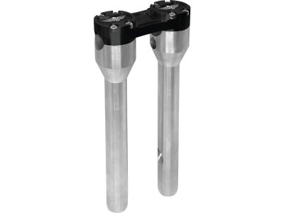 12" Clubstyle Straight Risers With Black Clamp Silver 1"