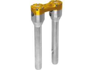12" Clubstyle Straight Risers With Gold Clamp Silver...