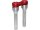 8" Clubstyle Straight Risers With Red Clamp Silver 1 1/4"