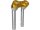 8" Clubstyle Pullback Risers With Gold Clamp Silver 1"