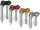 10" Clubstyle Pullback Risers With Red Clamp Silver 1"