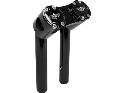 6" Clubstyle Pullback Risers With Black Clamp Black 1 1/4"