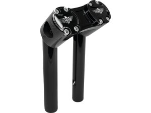 6" Clubstyle Pullback Risers With Black Clamp Black 1 1/4"