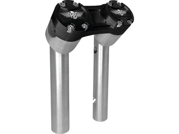 6" Clubstyle Pullback Risers With Black Clamp Silver...