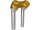 6" Clubstyle Pullback Risers With Gold Clamp Silver 1 1/4"