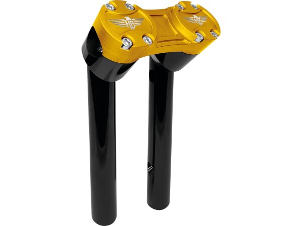 8" Clubstyle Pullback Risers With Gold Clamp Black 1...