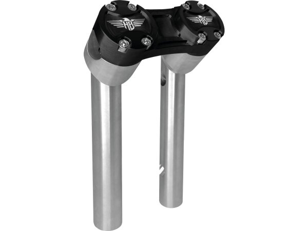 8" Clubstyle Pullback Risers With Black Clamp Silver...