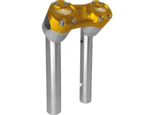 8" Clubstyle Pullback Risers With Gold Clamp Silver...