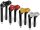 10" Clubstyle Pullback Risers With Red Clamp Black 1 1/4"