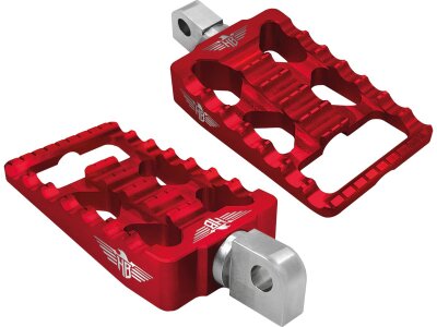 MX V1 Foot Pegs Red Anodized