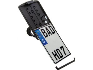 Side Mount License Plate Kit for Sportster S German Size 180x200mm Black Powder Coated