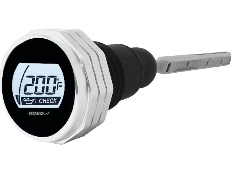 Temperature LCD Oil Dipstick Silver
