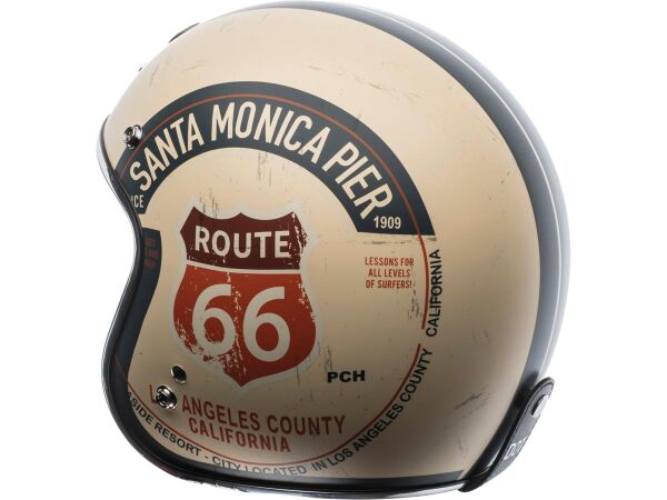 Del Mar (T-50) ECE Open Face Helmet Pacific Coast Highway Graphic "2XL"