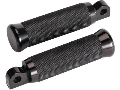 Knurled OEM Male Mount Footpegs Black Anodized