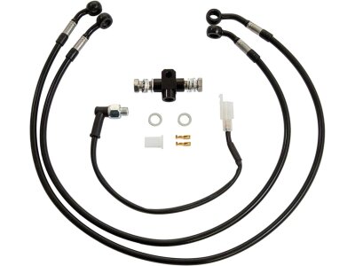 Brake Line Kit for Ricks Forward Controls for Softail M8 Black