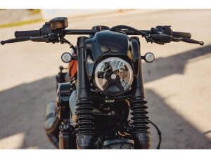 Front Turn Signal Bracket Black Powder Coated
